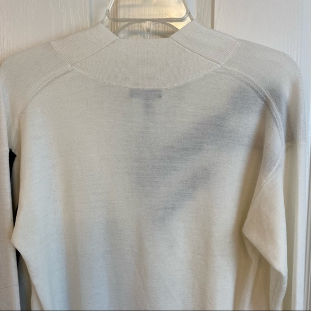 RAG & BONE Grace V-Neck Sweater in White Black XXS - Picture 7 of 11